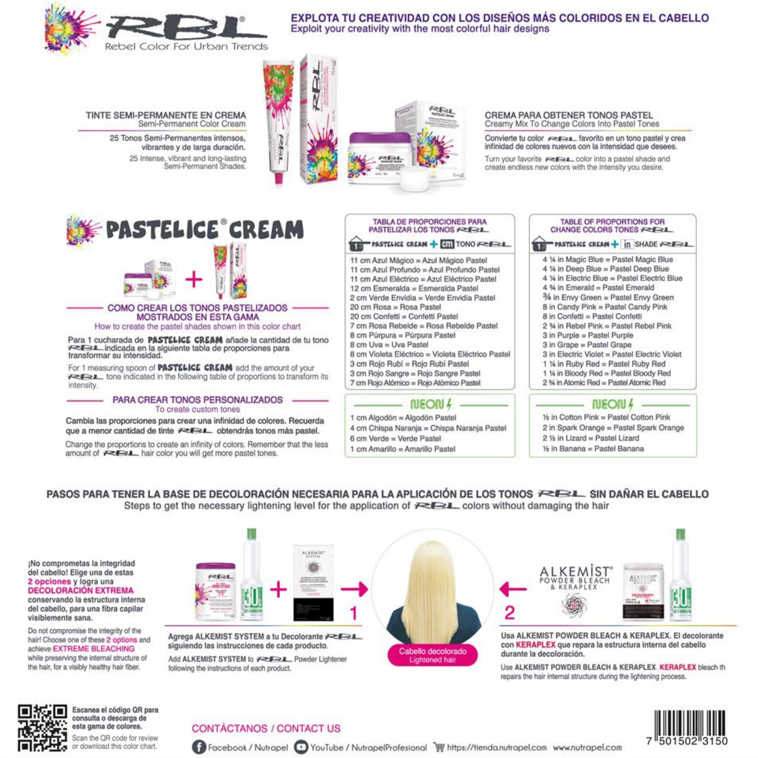 RBL Tinte Semipermanente Fantasía | Editza | Productos de Belleza